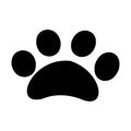 Paw logo cat dog animal pet vector footprint icon. Royalty Free Stock Photo