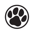 Paw logo cat dog animal pet footprint vector icon Royalty Free Stock Photo