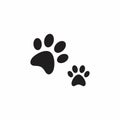 Paw Logo vector, filled flat sign, solid pictogram isolated on white. Pet supplies symbol Royalty Free Stock Photo