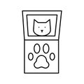 paw pals paw print kit line icon vector illustration