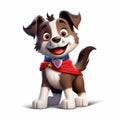 Paw Patrol: A Cheerful Cartoon Puppy Wearing A Cape And Saving The Day