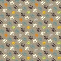 Paw pattern animal imprint Royalty Free Stock Photo