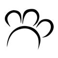 Paw print abstract vector.Animal foot logo icon