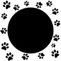 Paw print border Royalty Free Stock Photo