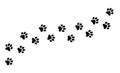 Paw print cat, dog, puppy pet trace. Flat style - stock vector