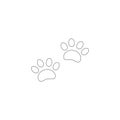 Paw Print. flat vector icon Royalty Free Stock Photo