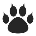 Paw print Footprints silhouette clipart
