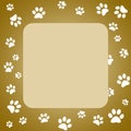 Paw print frame Royalty Free Stock Photo