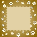 Paw print frame Royalty Free Stock Photo