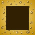 Paw print frame Royalty Free Stock Photo