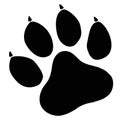 Paw print icon on white background. flat style. dog, cat, beer paw symbol. Black animal paw print sign. paw prints logo Royalty Free Stock Photo