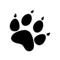 Paw print icon on white background. flat style. dog, cat, beer paw symbol. Royalty Free Stock Photo