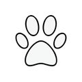 Paw print icon on white background. flat style. dog, cat, beer paw symbol. Royalty Free Stock Photo