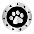 Paw print logo Royalty Free Stock Photo