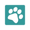 Paw print logo icon Royalty Free Stock Photo