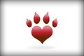 Paw print logo Royalty Free Stock Photo