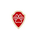 Paw Print Pet Protect Icon Isolated on White Background Royalty Free Stock Photo