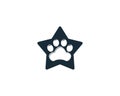 Paw Print Pet Star Icon Vector Logo Template Illustration Design Royalty Free Stock Photo