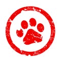 Paw print stamp