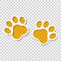 Paw print vector icon. Dog or cat pawprint illustration. Animal Royalty Free Stock Photo