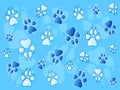 Paw prints background Royalty Free Stock Photo