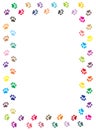Paw prints border Royalty Free Stock Photo