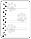 Paw prints border