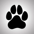 Paw Prints. Dog or cat paw print flat icon. Royalty Free Stock Photo