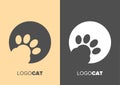 Paw Prints. Logo. Vector Illustration. Isolated vector Illustration.