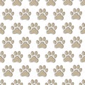 Paw prints seamless pattern Royalty Free Stock Photo