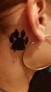 Paw tattoo in loving memory