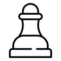 Pawn chess icon outline vector. Queen game Royalty Free Stock Photo