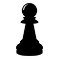 Pawn chess piece silhouette Royalty Free Stock Photo