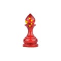 Pawn in the colors of the flag of China. Isolated on a white background. Sport. Politics. Business.