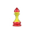 Pawn in the colors of the flag of Spain. Isolated on a white background. Sport. Politics. Business.