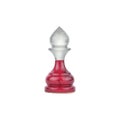 Pawn in the colors of the Poland flag. Isolated on a white background. Sport. Politics. Business