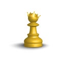 pawn crown for concept design. Chess pawn in the crown. Vector illustration.