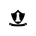 Pawn emblem icon. Element of chess for mobile concept and web apps illustration. Thin line icon for website design and Royalty Free Stock Photo