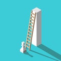 Pawn, high pedestal, ladder Royalty Free Stock Photo