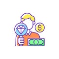 Pawnbroker RGB color icon Royalty Free Stock Photo