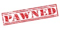 Pawned red stamp Royalty Free Stock Photo