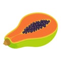 Pawpaw fruit icon, isometric style