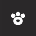 pawprint icon. Filled pawprint icon for website design and mobile, app development. pawprint icon from filled charity collection