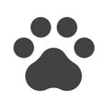 Pawprint icon vector image.