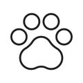 Pawprint icon vector image.