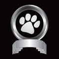 Pawprint in silver crest