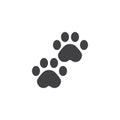 Pawprints icon vector