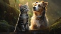 Paws and Play: Adorable Cat and Dog Duo Melt Hearts in a Cuteness Overload