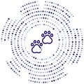 paws vector icon. paws editable stroke. paws linear symbol for use on web and mobile apps, logo, print media. Thin line Royalty Free Stock Photo
