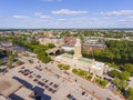 Pawtucket City Hall aerial view, Rhode Island, USA Royalty Free Stock Photo